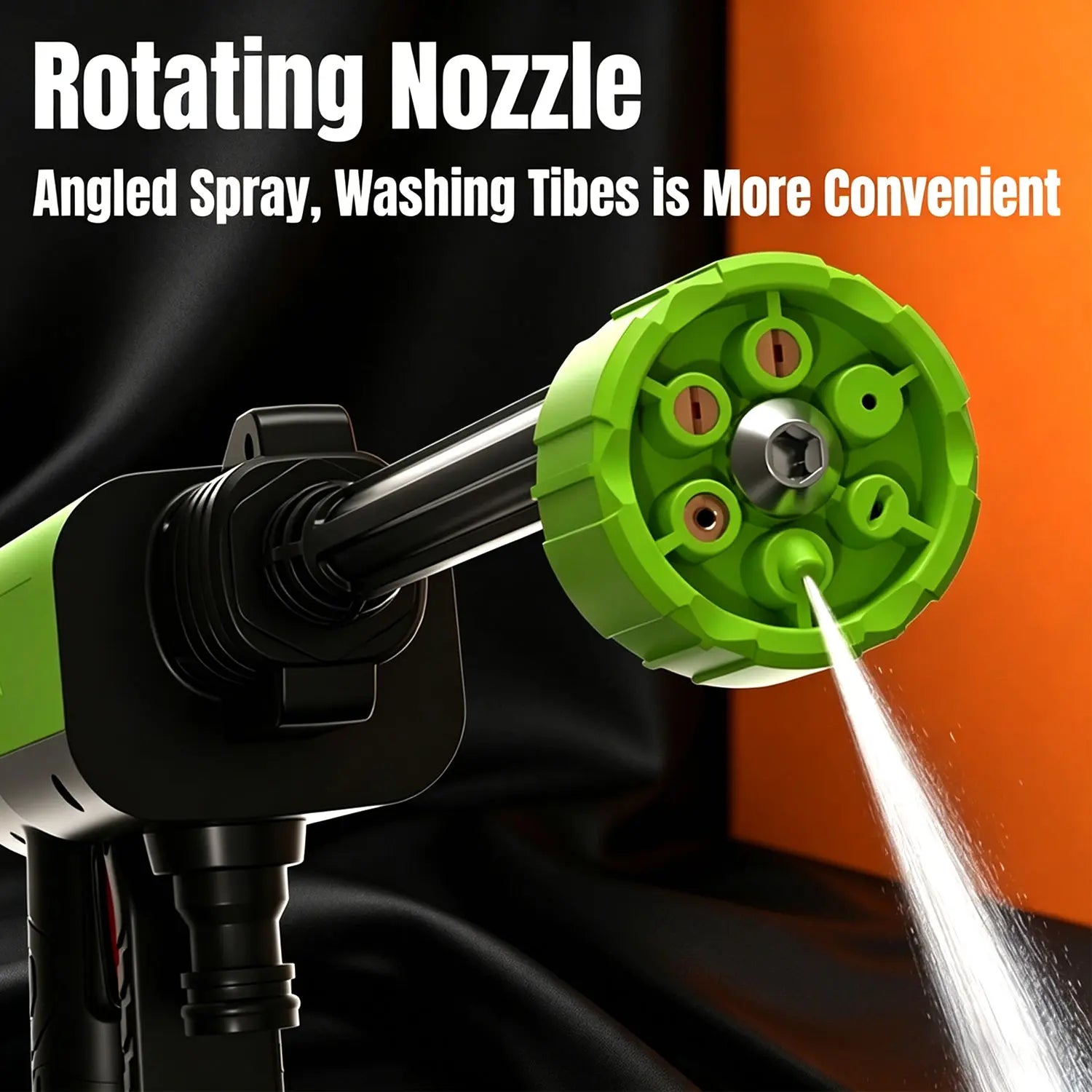 Cordless Portable Pressure Washer with Single-Port Charger Base, Batteries, Full Accessories, Pump, Nozzle, Adjustable Nozzle Head, High-Pressure Waterjet for Car Washing, Home Cleaning, Pressure Washers, Adjustable Nozzle Head Pressure Washers