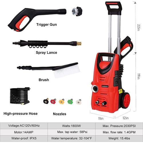 Electric Pressure Washer PS2020 – 2030 PSI 1.4 GPM